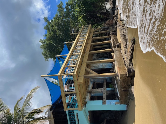 Beachfront deck framing and structural rebuild in Vieques, Puerto Rico